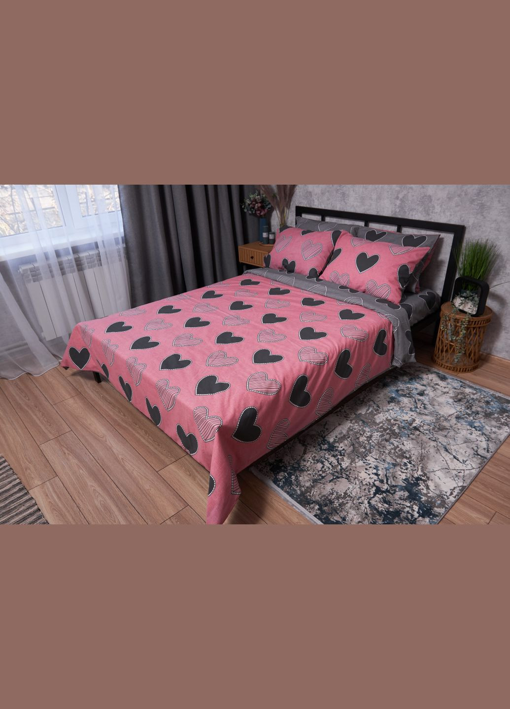 Комплект постельного белья Бязь Gold Люкс семейный 143х210х2 наволочки 2х70х70 (MS-820002780) Moon&Star Love (286761757)