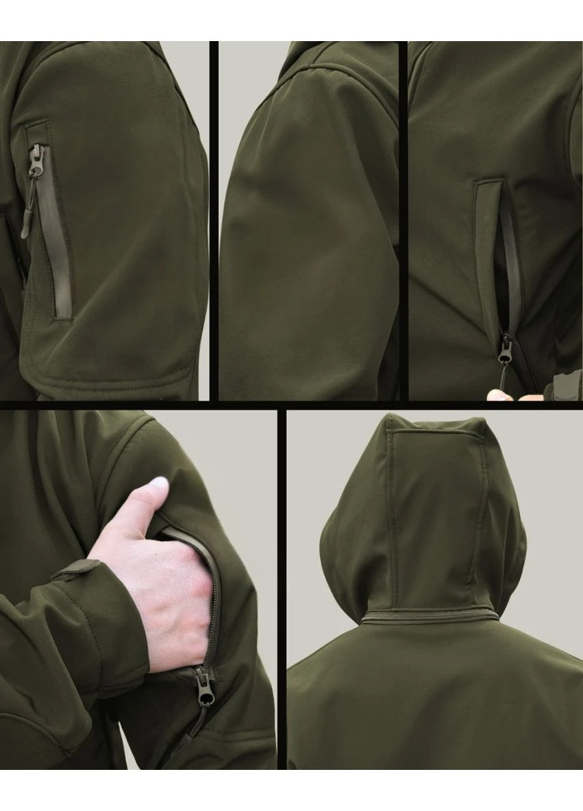Оливкова куртка urban softshell olive UniformX