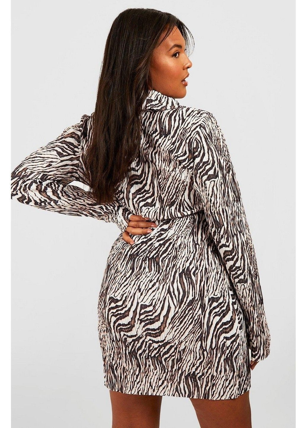 Комбінована кежуал сукня Boohoo зебра