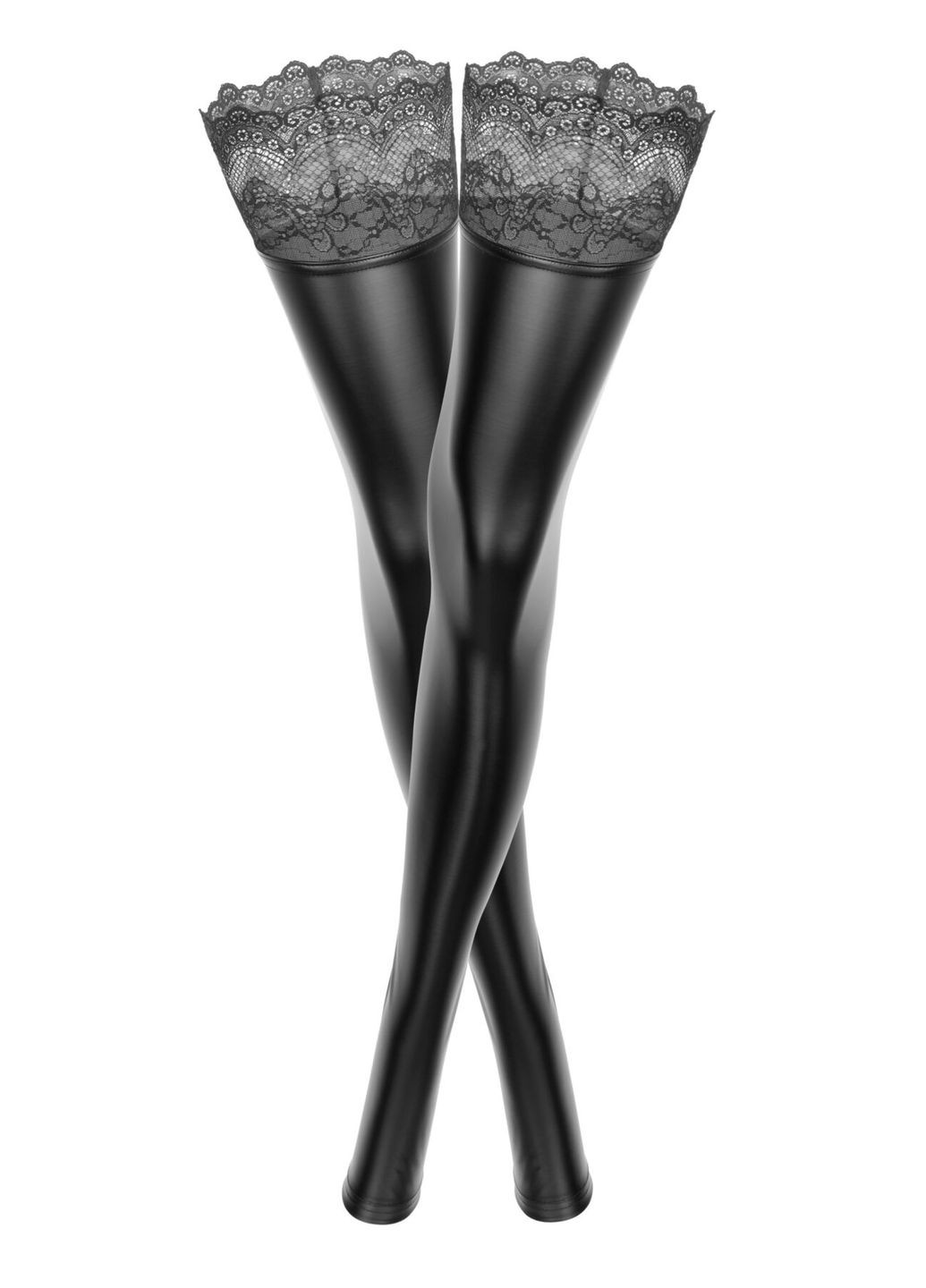 Панчохи F135 Powerwetlook stockings Noir Handmade (297587991)