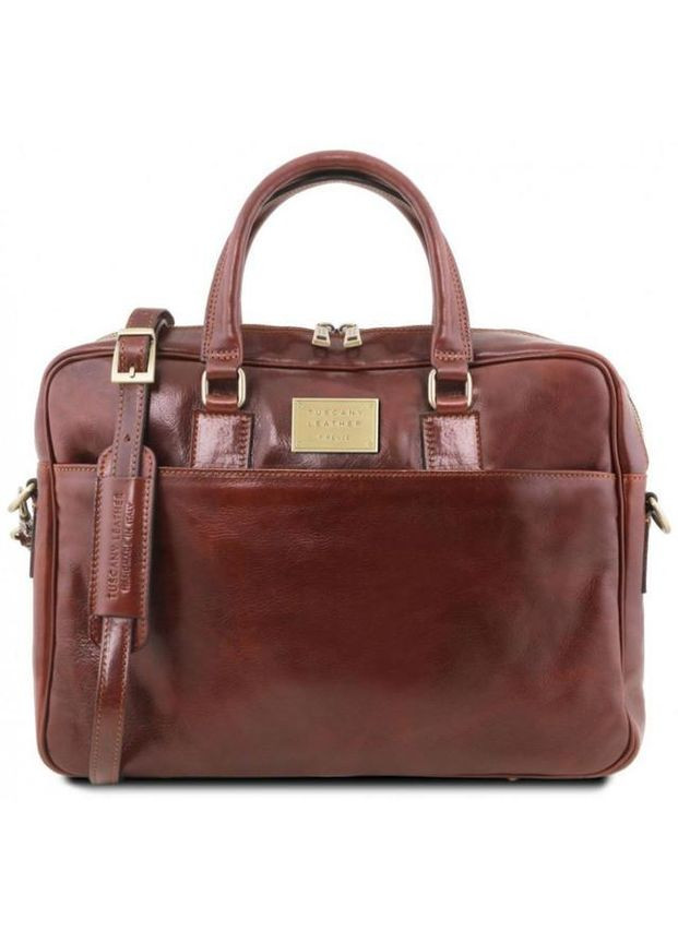 Сумка мужская кожаная портфель в дорогу планшет для документов А4 для телефона Tuscany Коричневый 34187 Tuscany Leather (337466370)