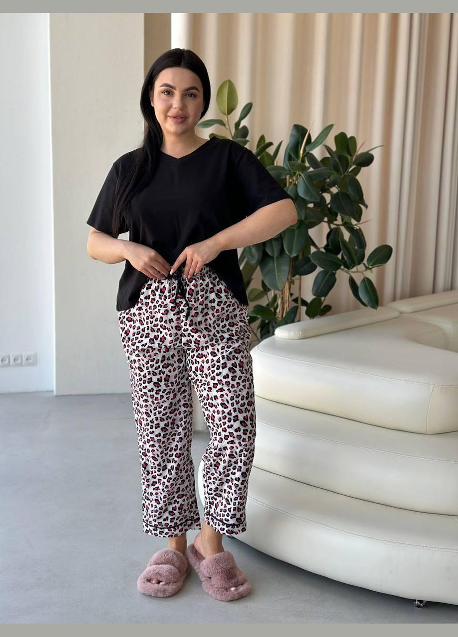 Комбинированная всесезон комплект женской пижамы L&L