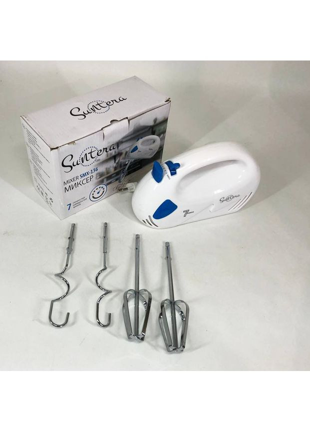 Ручний міксер SMX-136 300 Вт, Ручний міксер для яєць і тіста, Міксер KZ-187 блендер ручний Suntera (352770527)