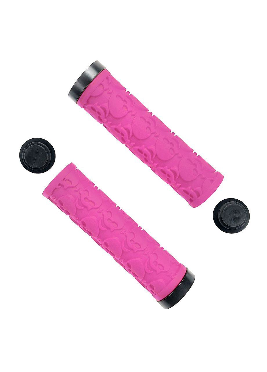 Грипси резинові 125 мм прямі з черепами з ал.замком рожевий (G0001946) No Brand (355802692)