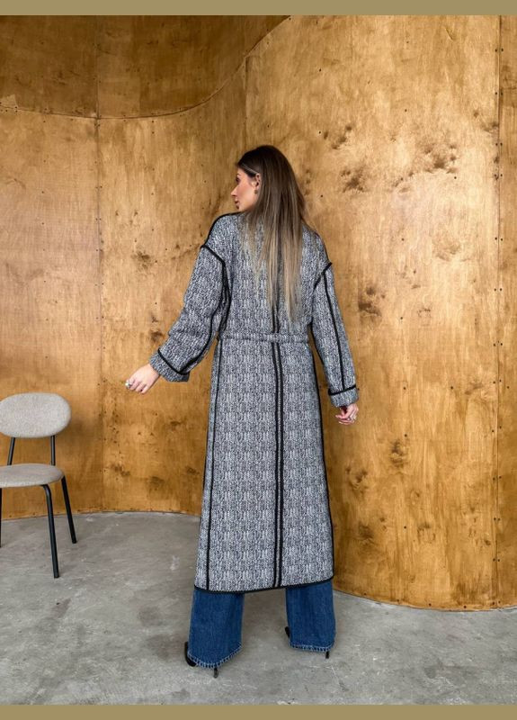 Сіре демісезонне Пальто Рошель однобортне Mirage