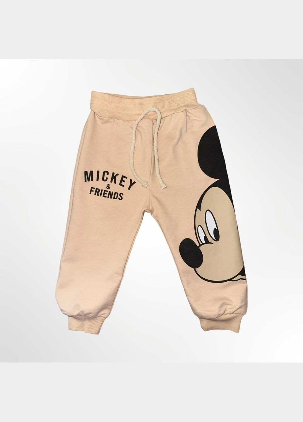 Темно-бежевий демісезонний комплект mickey штани з кофтою 1,5-5 років 92-110 см бежевий (0971-12) Murat baby