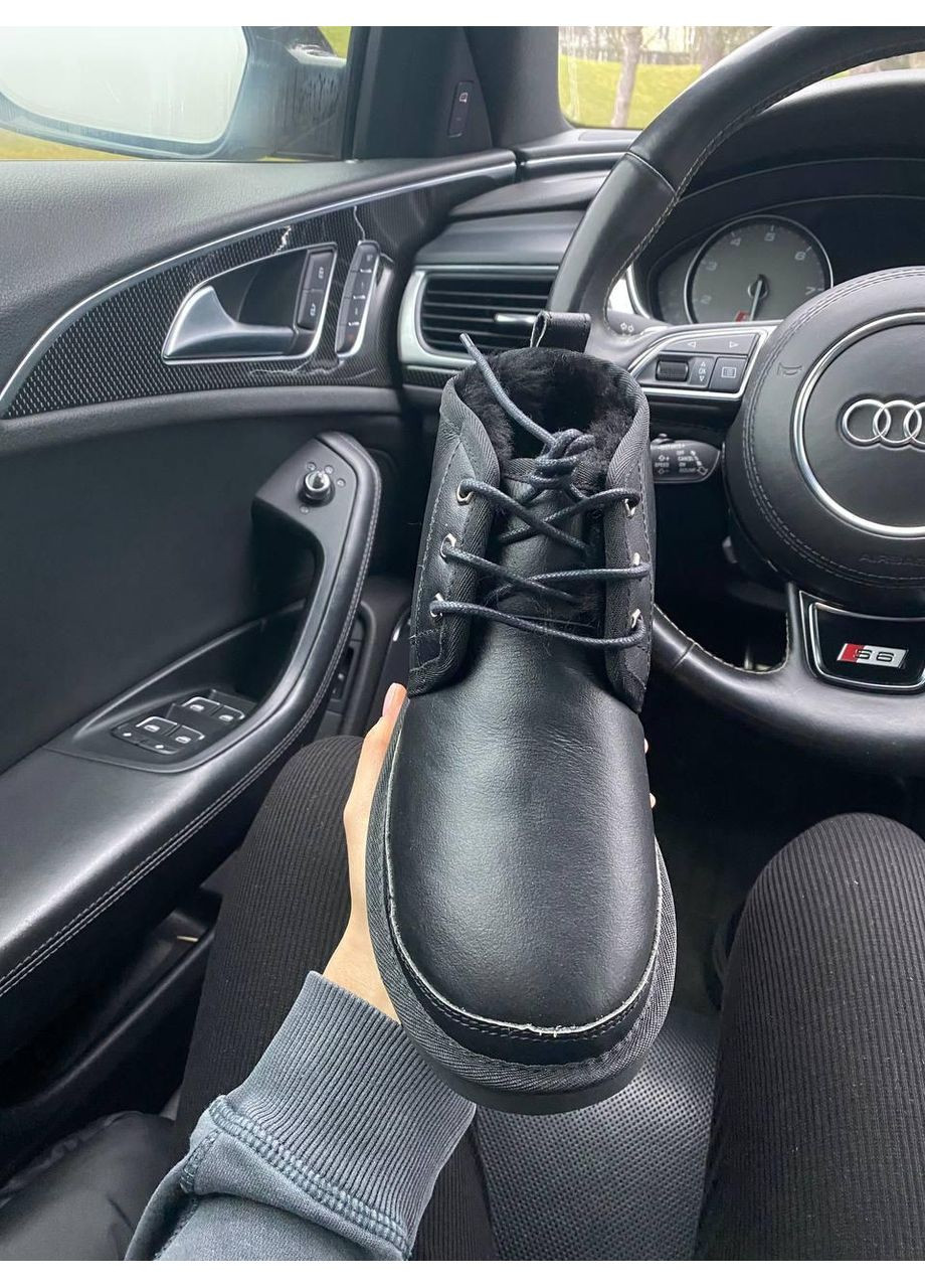 Уги Женские UGG Neumel Leather Black (Шкіра) (366320962)