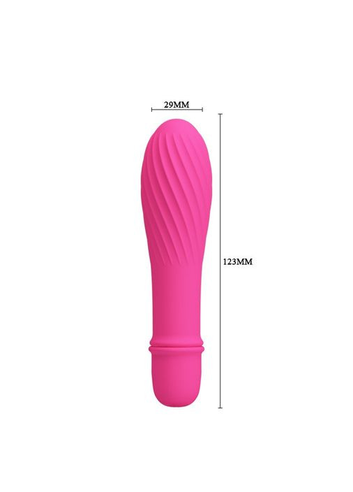 Мини-вибратор рельефный Solomon розовый, 12 х 2.9 см Pretty Love (347293131)