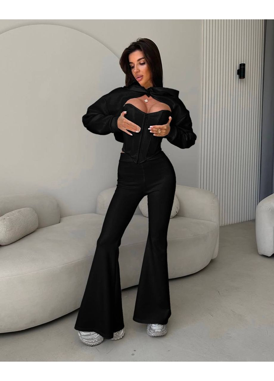 Жіночий костюм із замші-трійка: корсет, штани та кофта Україна (353492835)