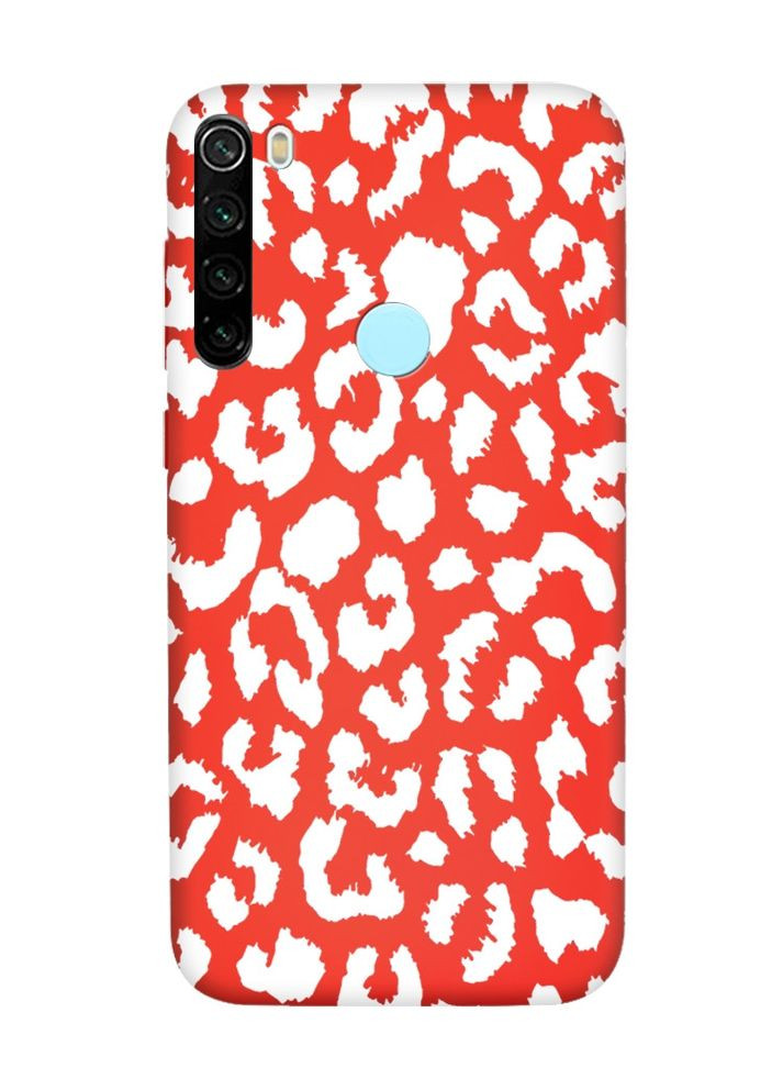 Матовый чехол на Xiaomi Redmi Note 8T:: Леопардовый принт Белый (принт 375) Creative (355390644)