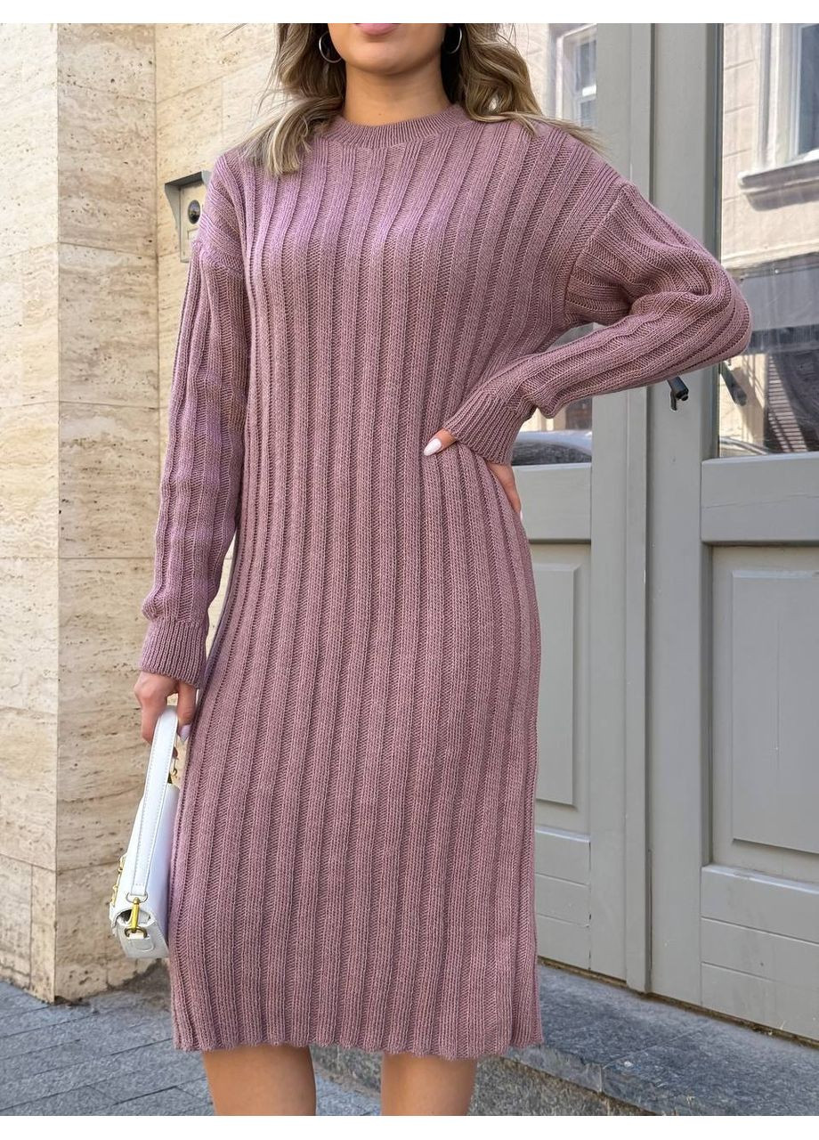 Пудрова сукня базова жіноча в'язана чорна 00348 No Brand