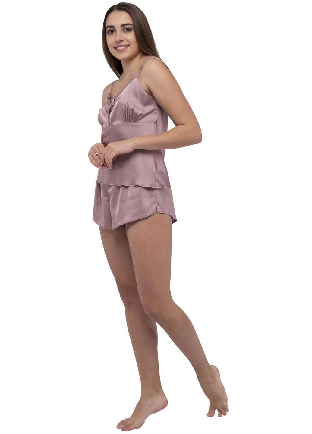 Бежевая всесезон женская пижама со свободным кроем на резинке (ll188230089) LadyLike