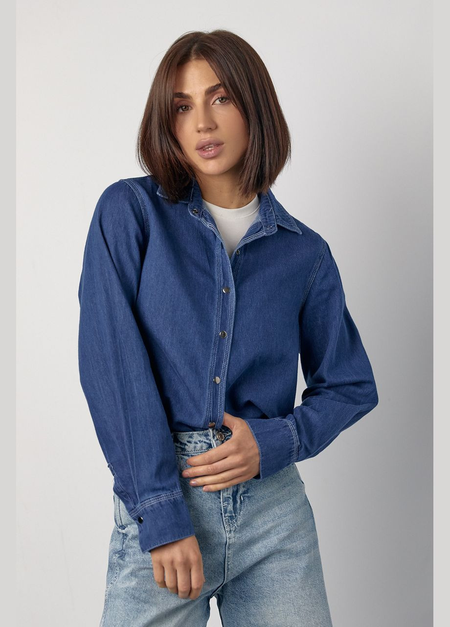 Синяя рубашка Lurex