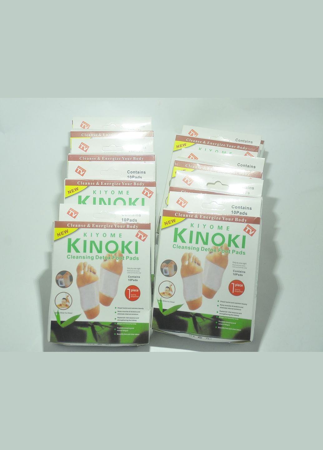 Пластырь для ног 10 шт KINOKI детоксикационный очищающий для вывода токсиновобмена веществ Kiyome Kinoki (315501339)