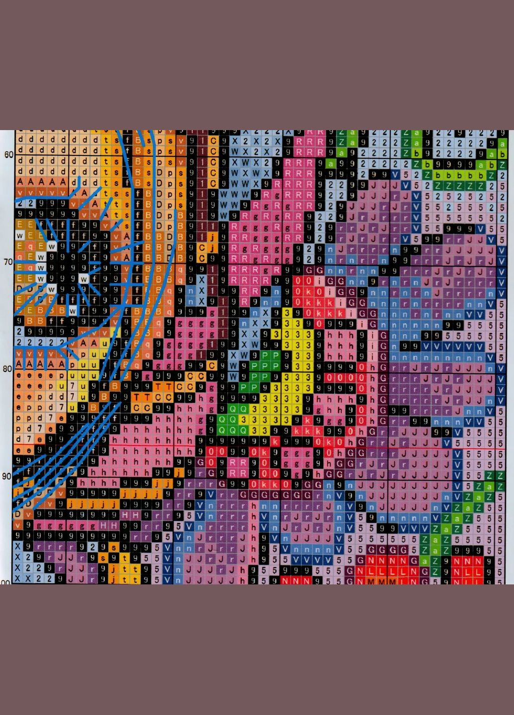 Набір для вишивання за нанесеною на канву схемою "Bigeyed Girl". AIDA 14CT printed 29*40 см Joy Sunday (313614471)