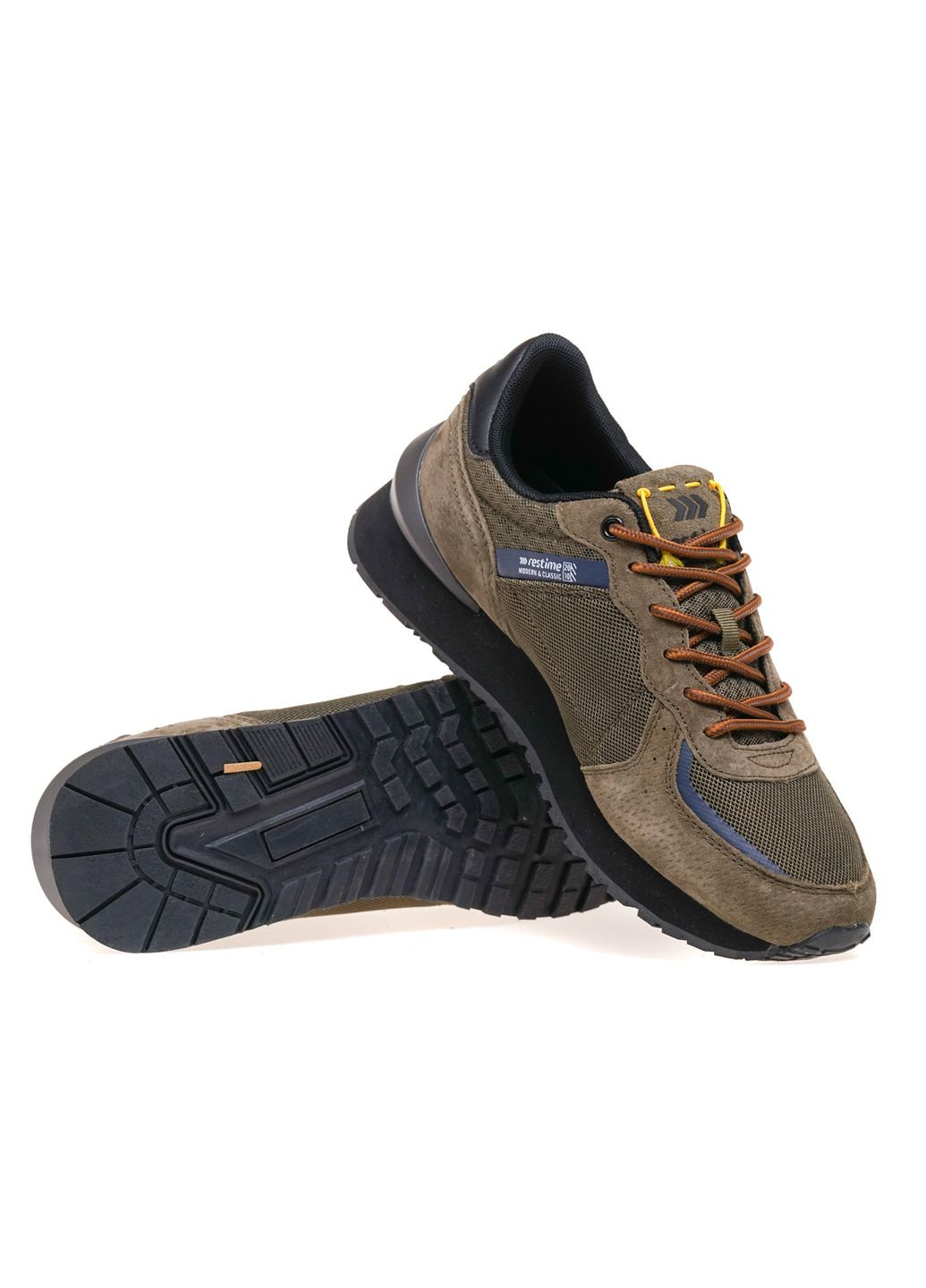 Зеленые всесезонные кроссовки emb24029/khaki Restime