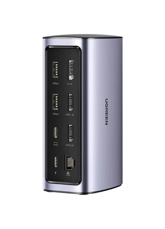 Порт-репликатор USB-C Multifunctional Docking Station 12-в-1 USB HDMI DP RJ45 AUX SD TF (90325) Ugreen (399615272)