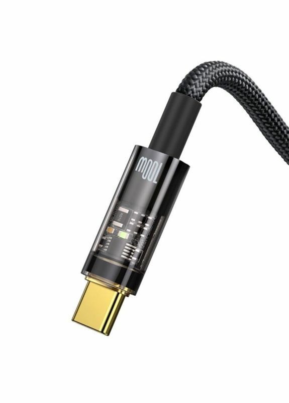 Кабель Explorer Series Auto PowerOff Fast Charging Data Cable USB to Type-C 100W 2m Black (CATS000301) Baseus (294978858)