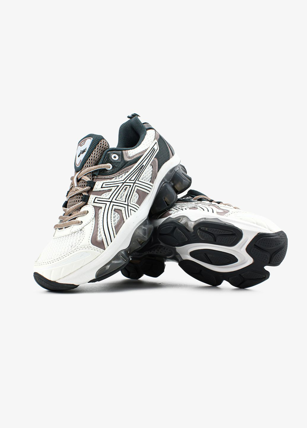 Бежевые всесезонные кроссовки мужские и женские asics gel-quantum kinetic beige white | асикс гель-квантум кинетик бежевые белые No Brand