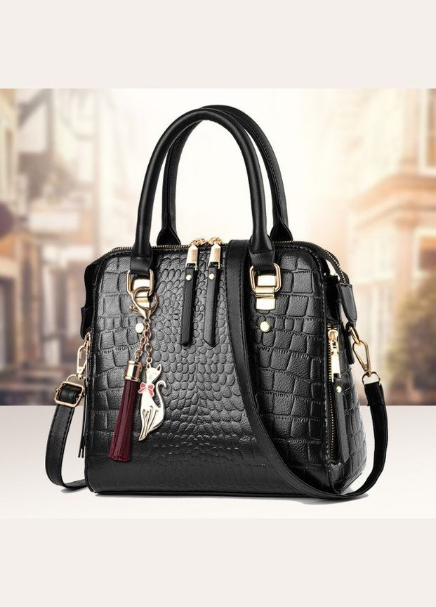 Модная женская сумка через плечо с брелоком, сумочка под рептилию змеиная экокожа Brettani (336552210)