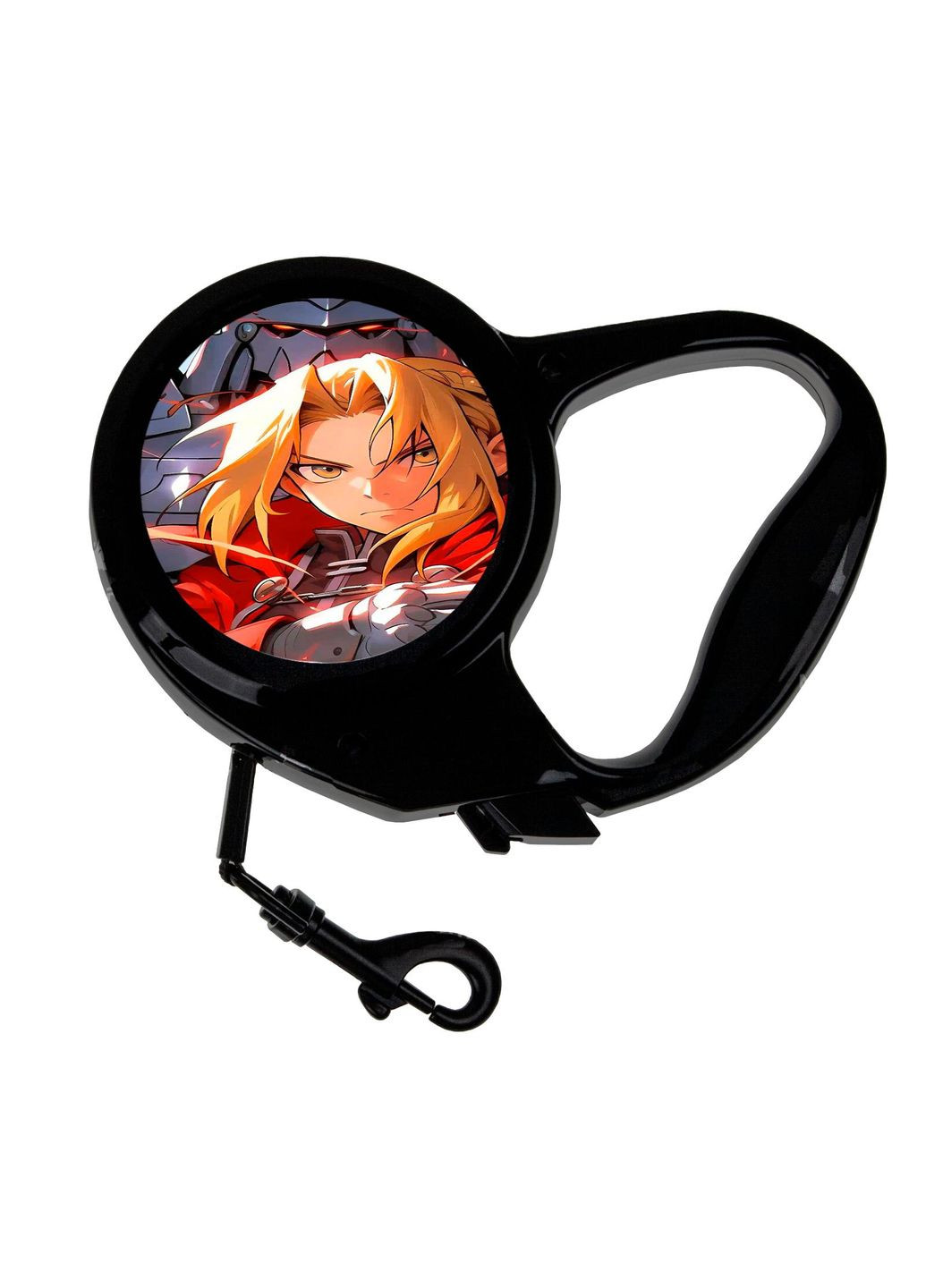 Повідець-рулетка для тварин із принтом Аніме Сталевий алхімік #0002 3 м чорний No Brand (309155915)