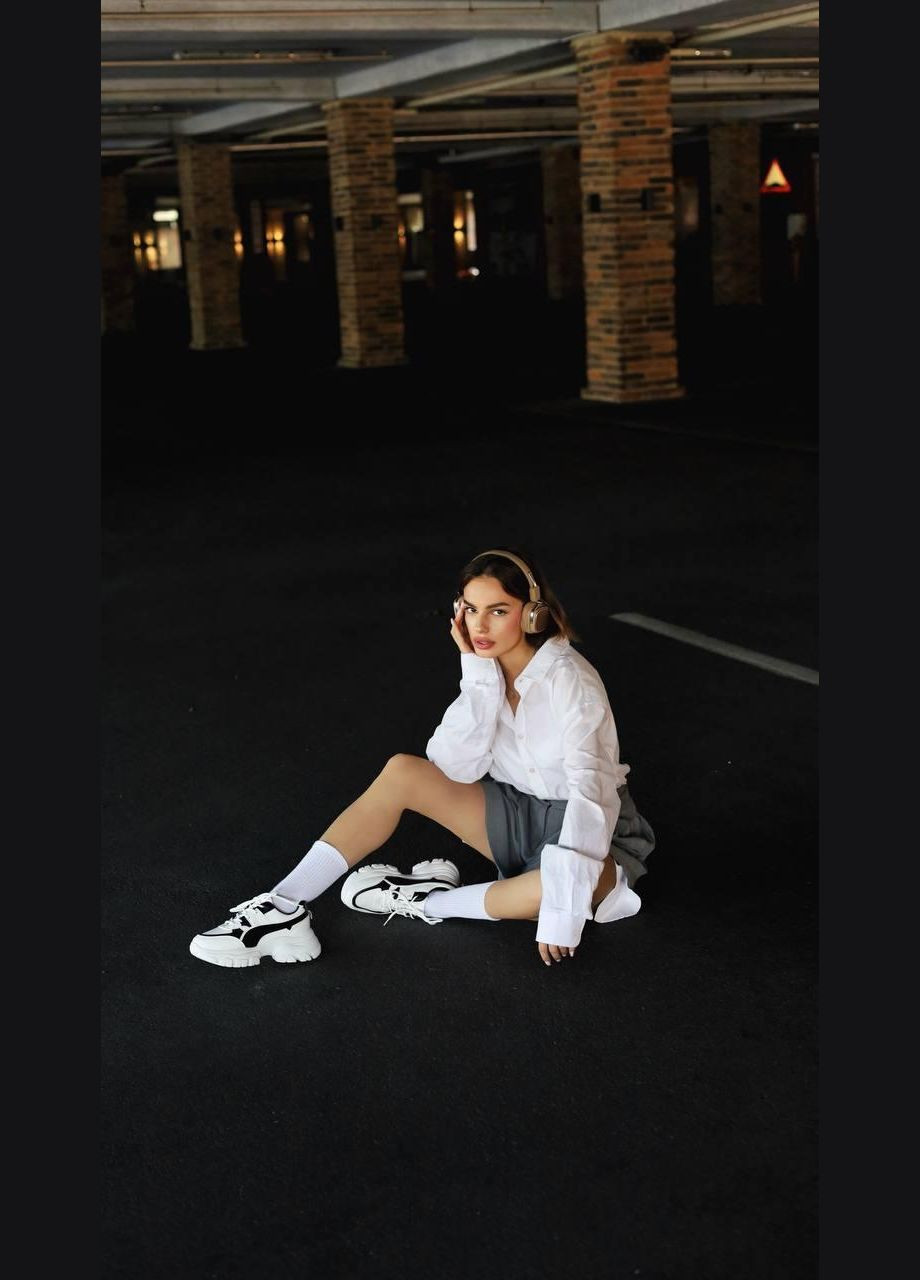 Кроссовки женские белые на шнуровке No Brand белые демисезоны (317777182)