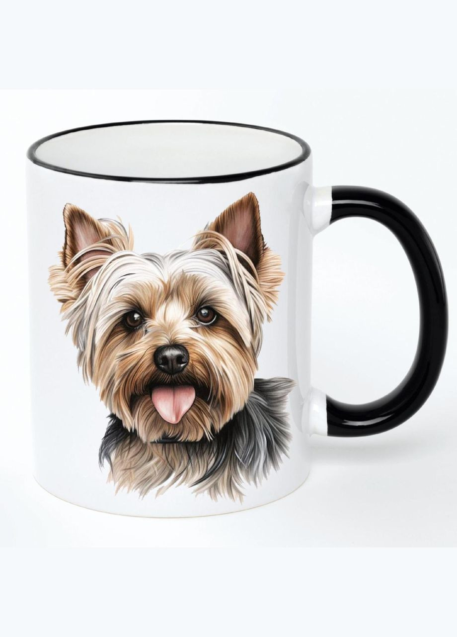 Чашка Dogs (кухоль, кружка) #071 Біла з чорною ручкою 330 мл No Brand (322715274)