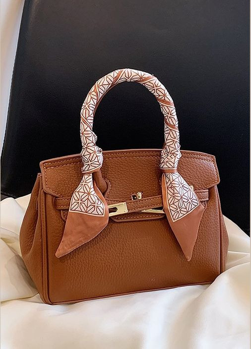 Женская сумка 23074 кросс-боди с двумя ручками коричневая No Brand (296008235)