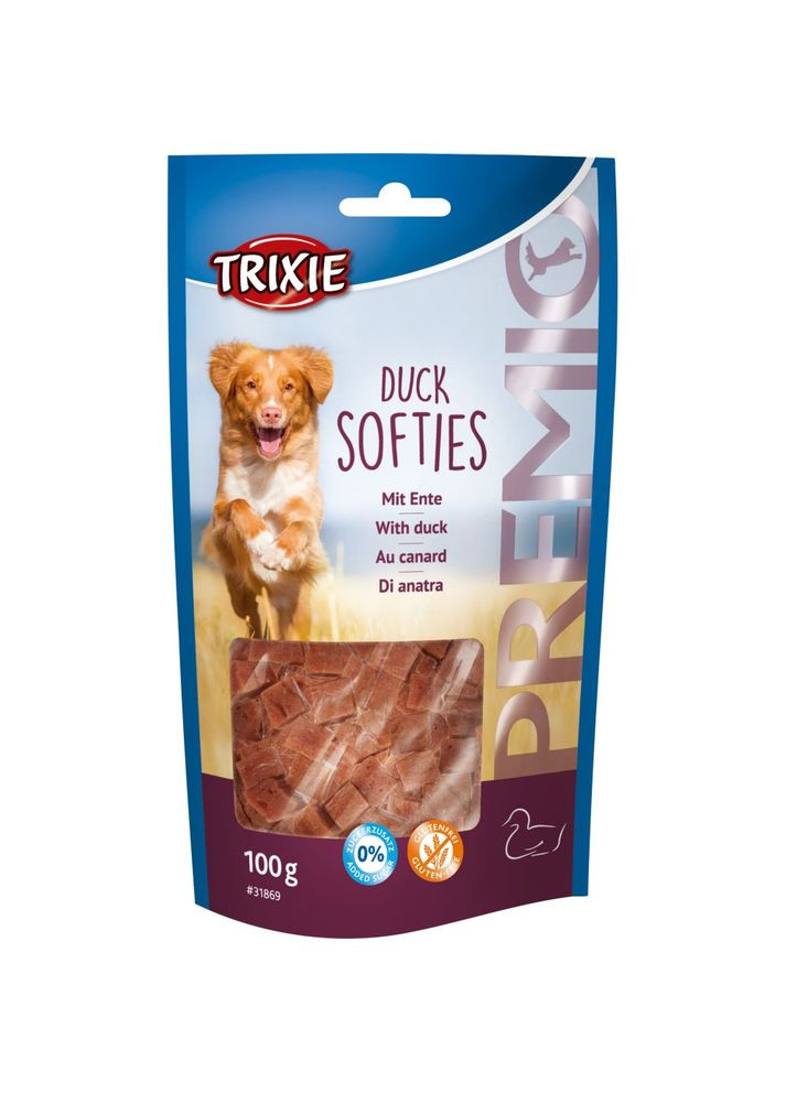 Ласощі Premio Duck Softies для собак шматочки з качкою 100 г Trixie (355257004)