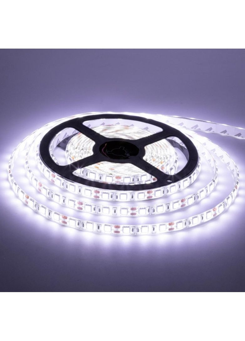 Светодиодная LED лента с клейким основанием 10мм 14,4 Вт/м 60 LED/м IP20 МТК-300W5050-14,4W-12 белый (5м) MOTOKO (370257196)