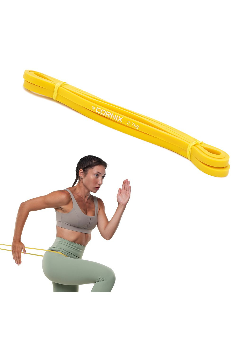 Эспандер-петля Power Band 6.4 мм 2-7 кг (резина для фитнеса и спорта) XR-0057 Cornix (315720381)