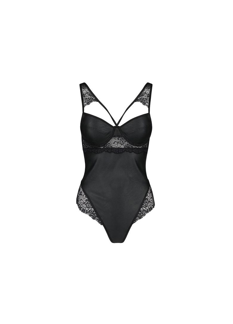 Боді з еко-шкіри та мережива LOONA BODY S/M, black Passion (369951915)