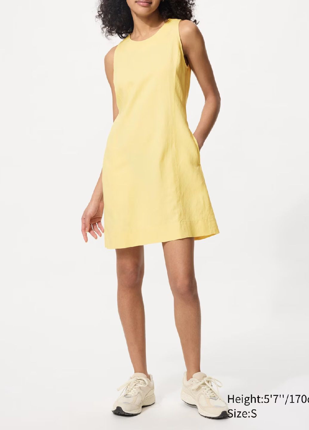 Жовтий сукня Uniqlo однотонна