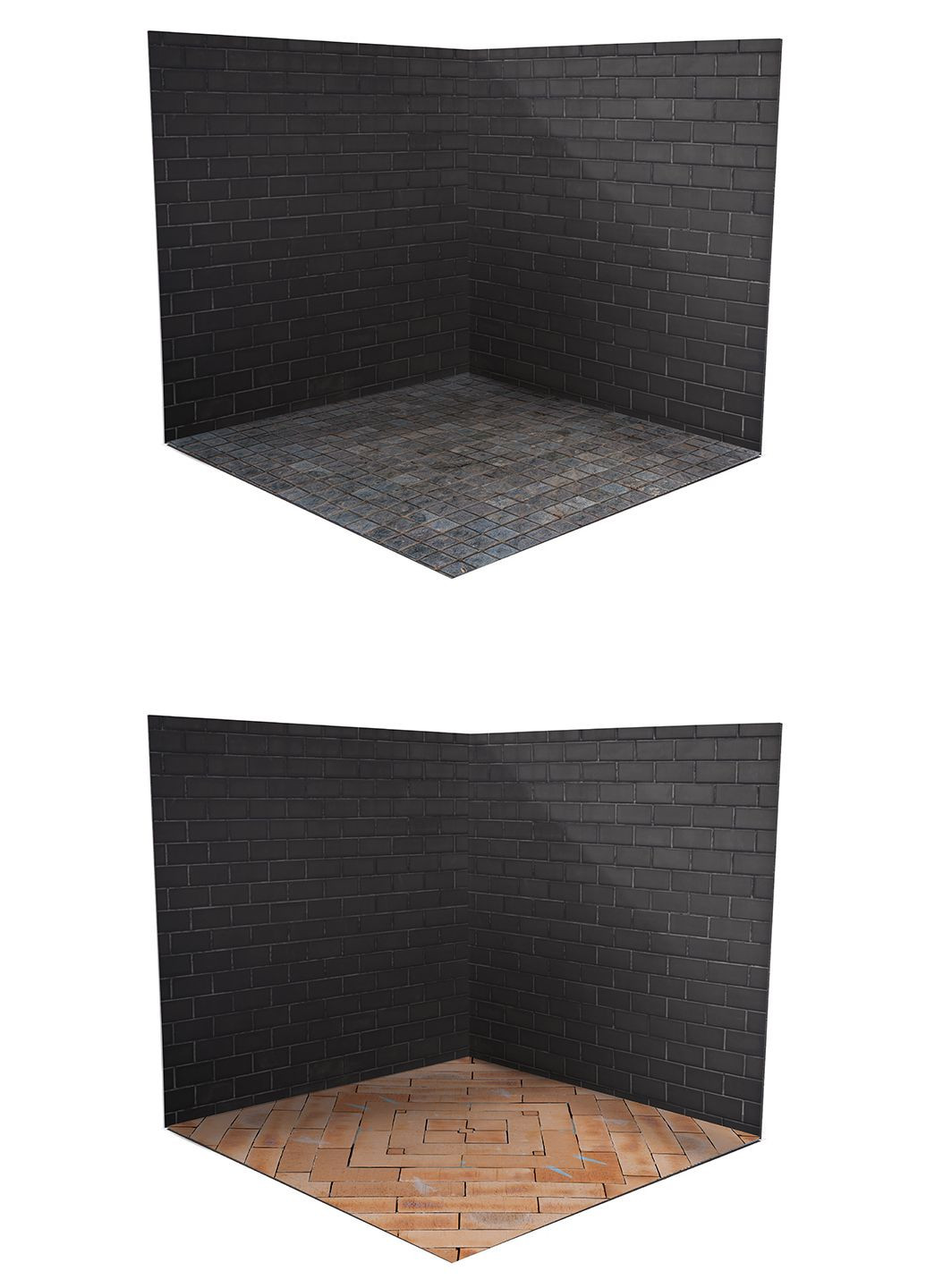 Фотофон 3D для предметной съемки виниловый угловой Черный кирпич 50х50х50см (FF-004) No Brand (302245385)