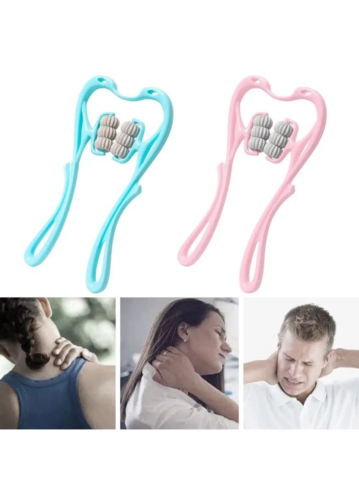 Ручний роликовий масажер для шиї Neck Stretcher з рельєфними роликами, що обертаються 360° F&D (391770489)