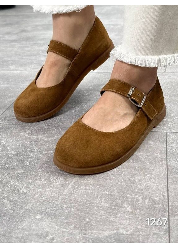 AVE Туфли анатомические натуральная замша анатомический носик, балетки с ремешком код 12670 рыжий з натуральная замша, украина — демисезон (361045181)