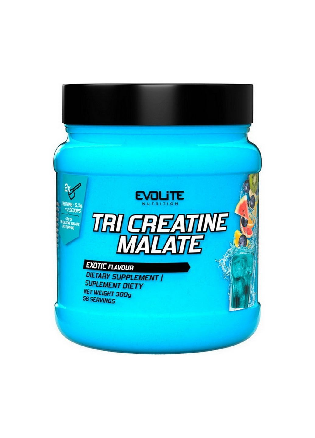 Креатін Tri Creatine Malate, 300 грам Екзотик Evolite Nutrition (293420407)