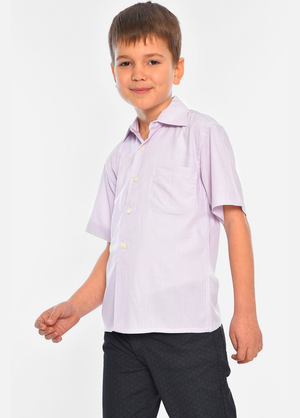 Сорочка дитяча хлопчик бузкова Let's Shop (316295734)