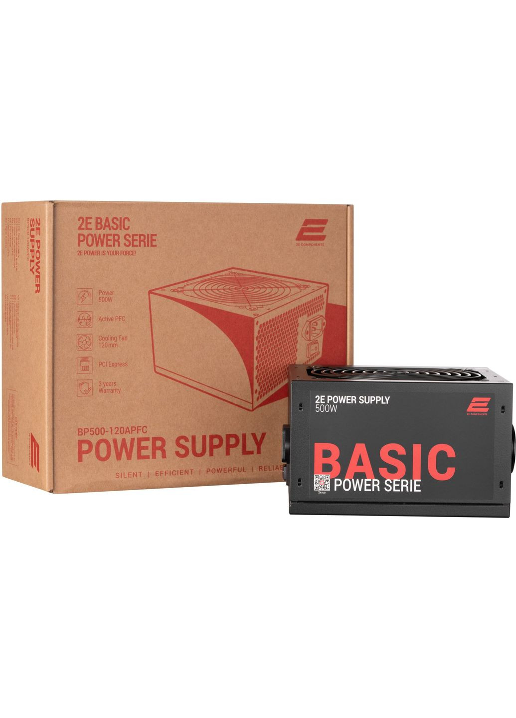 Блок питания Basic Power 500W (-BP500-120APFC) 2E (364874999)