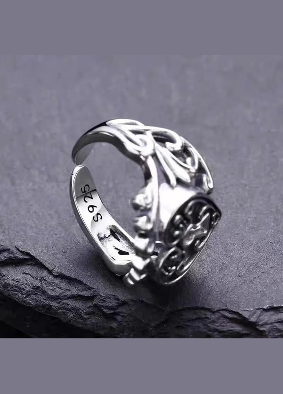 Дизайнерское кольцо женское Замок от твоего Сердца серебристое размер регулируемый Fashion Jewelry (292861962)
