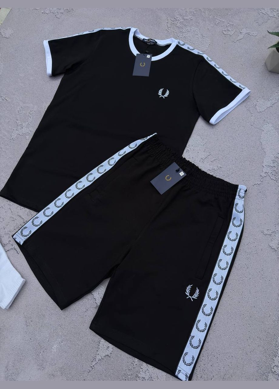 Черный набор fred perry лампас футболка шорты и 2 пары носков No Brand