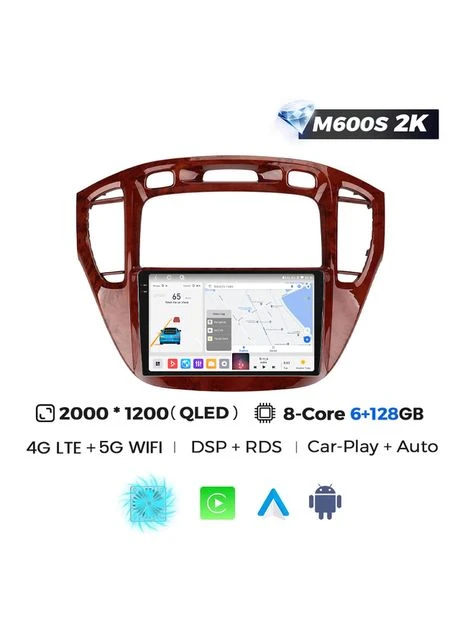 Штатна магнітола MS 2k Toyota Highlander (2001-2006) MS 2k 6Gb+128Gb CarPlay QLED Mekede (384266181)