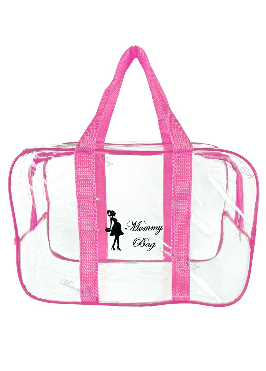Сумка прозрачная в роддом S розовая (p001) Mommy Bag (277372123)