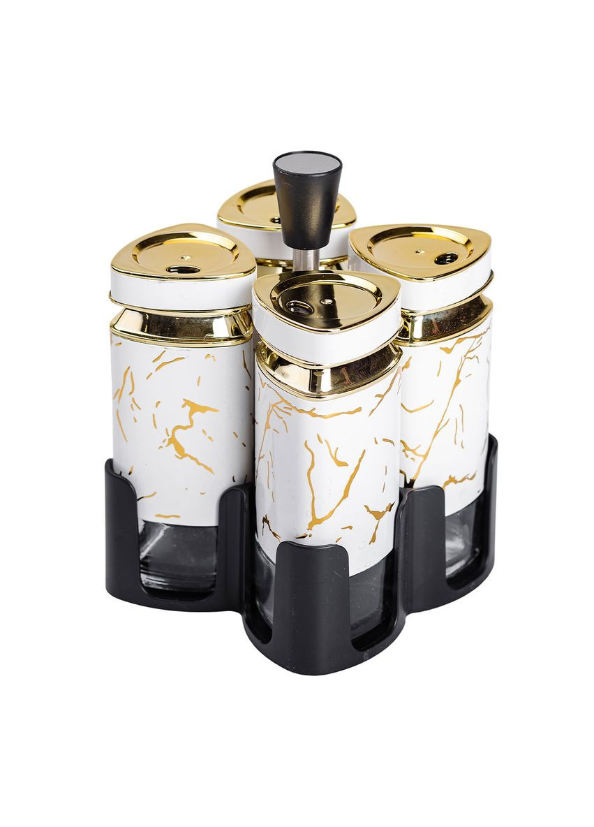 Набір баночок для спецій 4 шт 120 мл карусель для зберігання спецій HP-1330 Jooki (358706167)