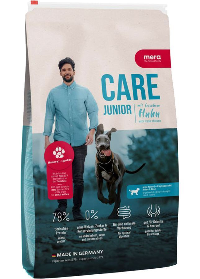 Сухий корм для підростаючих собак Care Junior Chicken з куркою 1 кг (4025877624261) Mera (366081595)