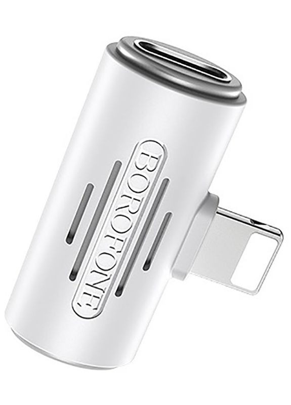 Переходник BV6 Comfortable dual Lightning digital audio converter White Borofone (301472536)