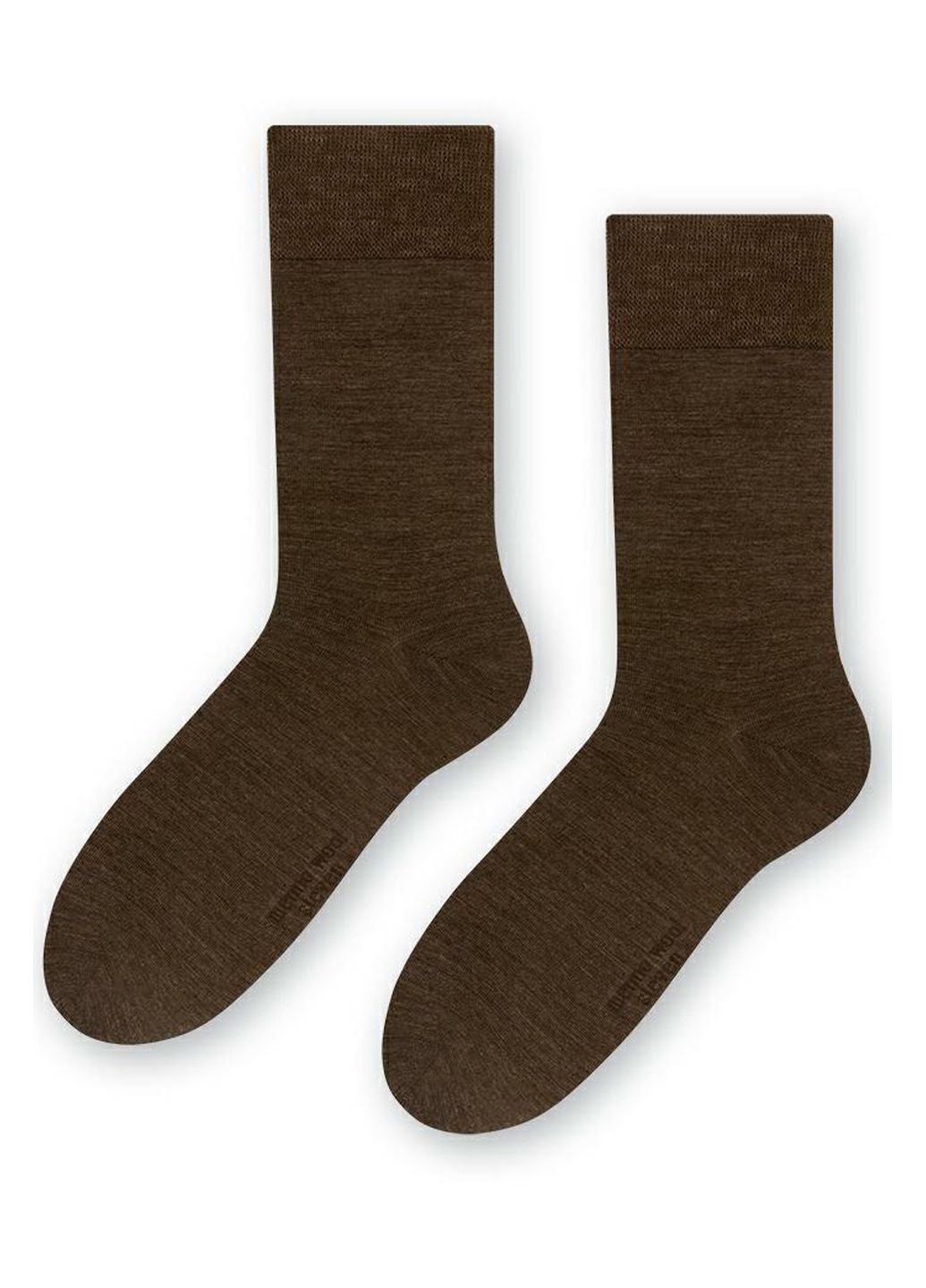 Коричневі шкарпетки чоловічі з вовни мериноса 130 merino wool Steven (349500136)