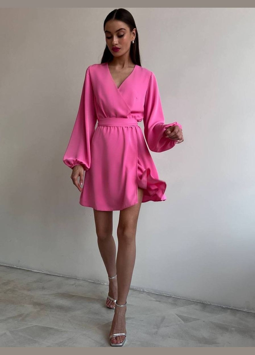 Малинова кежуал сукня N.Family однотонна