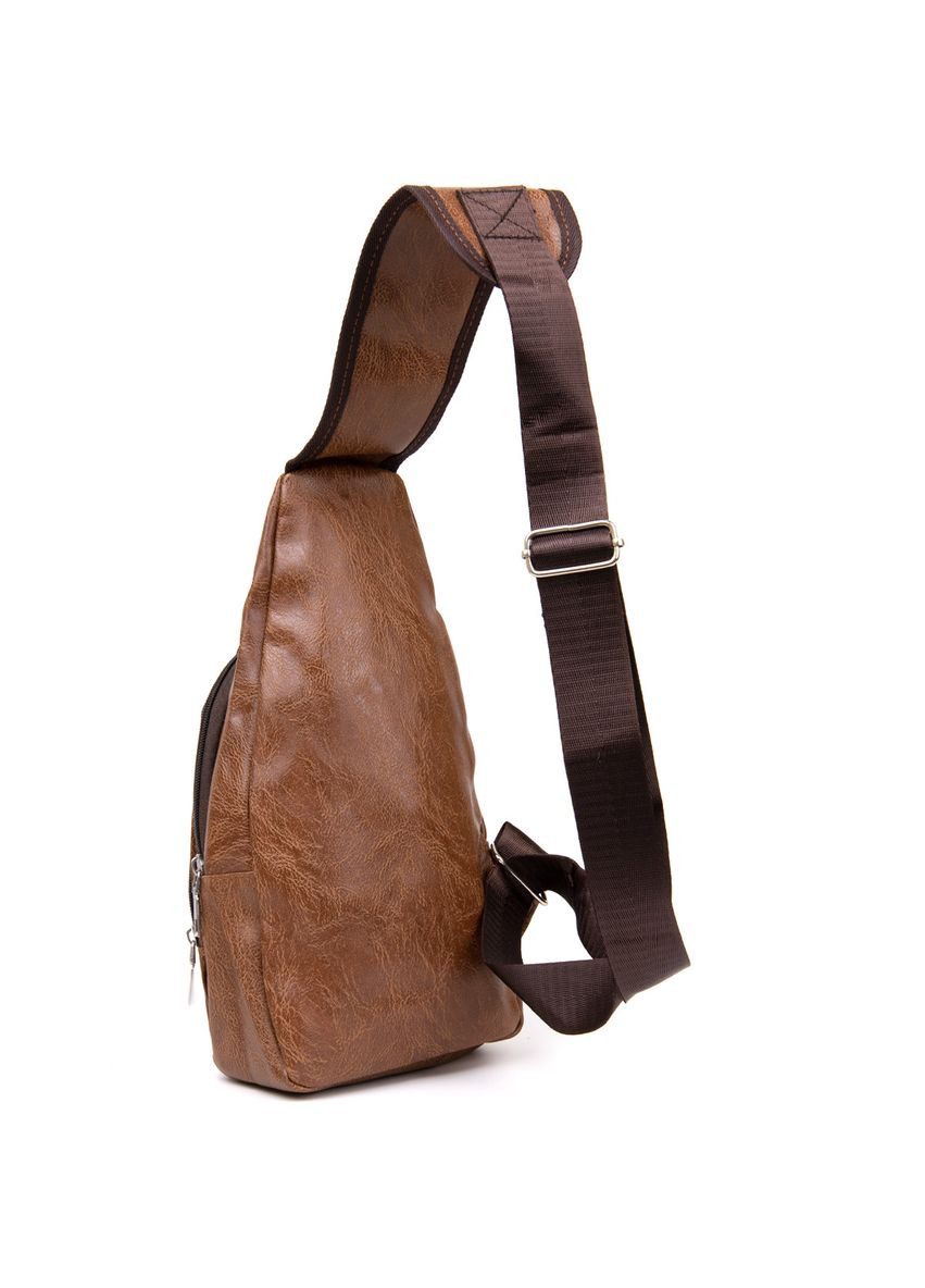 Сумка слінг чоловіча через плече смарт зі шкірозамінника оливкова 20573 Vintage (362418073)