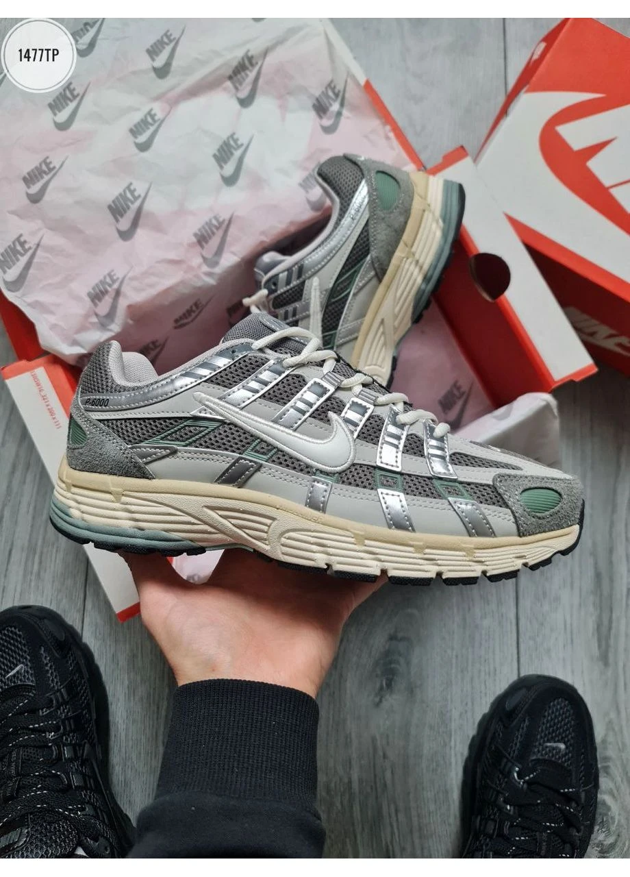 Сірі літні кросівки nike p-6000 gray найк п-6000 сірі No Brand